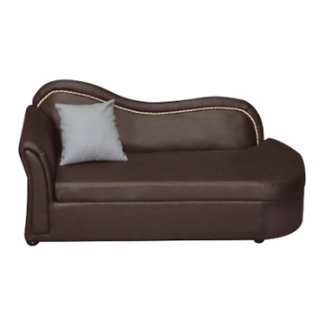 綠活居 戴曼  現代咖啡貓抓皮革貴妃椅(左＆右向扶手)-165x71x75cm免組