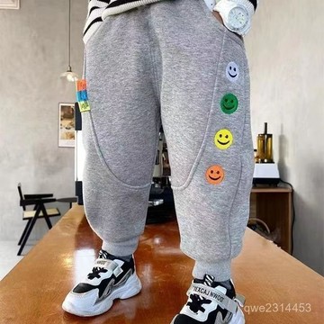 限時下殺🔥男童褲子春秋款外穿長褲寶寶中小兒童加絨褲子冬季新款加厚一體絨 中大童運動長褲 衛褲 男童褲子 男童休閒褲