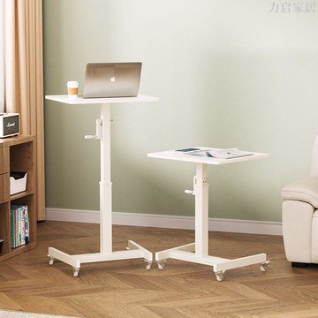 升降桌可移動電腦桌手搖升降工作臺可升降學習桌演講臺沙發邊桌