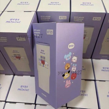 官方正版 BT21水杯 防彈少年團 不鏽鋼保溫杯 高級便攜式水杯 冰霸杯 大號杯子 送朋友禮物 粉絲應援棒周邊 馬克杯