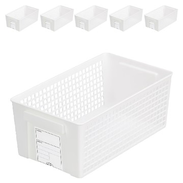 inomata 標記整理籃 4671  白色  6個