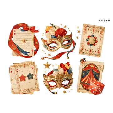 【六月新品】20-134-0140 裁切用紙 馬戲團風格