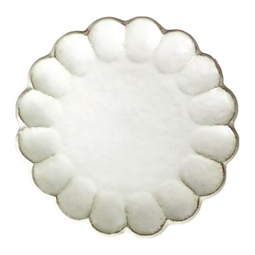 小兵六魯 24花形皿 - 日本製  XL  白色  1個