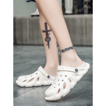 洞洞鞋夏季新款手術室拖鞋時尚包頭外穿防滑軟底涼鞋沙灘花園鞋女