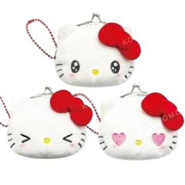 小禮堂 Sanrio 三麗鷗 Hello Kitty 絨毛玩偶口金包吊飾 (心情款)