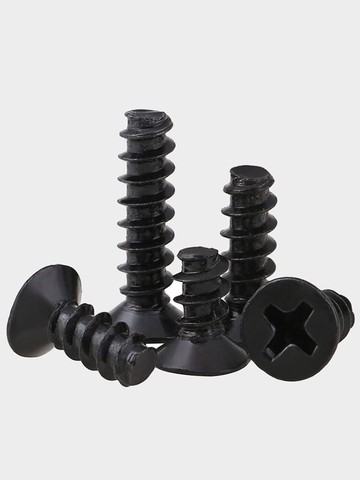 M2M2.3M2.6M3M4M5黑色304不銹鋼十字平頭/沉頭/KB平尾自攻螺絲