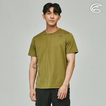 ADISI 男合撚超細纖維抑菌短袖圓領T(寬版) AL2311082 (S-XL) 橄欖油綠｜抗UV 吸濕排汗 快乾 抗菌 彈性 排汗衣