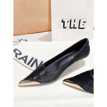 好看黑色輕奢高跟鞋女細跟2026新款舒適女士氣質網紅時尚尖頭單鞋