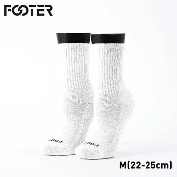【FOOTER除臭襪】極簡素色主義者襪-女款 (ZH167M-白)