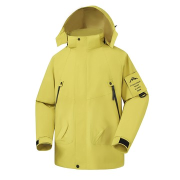 【HOT 本舖】男装春秋新款純色戶外情侶衝鋒衣三防防風防水耐磨 可脫卸帽 單層衝鋒衣男女同款23218-2518