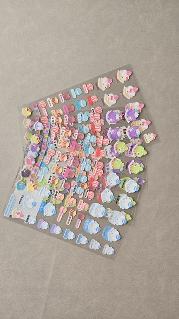 整套9款三麗鷗甜點系列 客製水晶姓名貼 A5