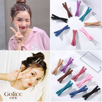 Gulicc 韓國 ins 簡約 磨砂 瀏海夾 4入(飾品 髮飾 頭飾 髮帶 髮箍 生日禮物 主題穿搭 約會 七夕 情人節)