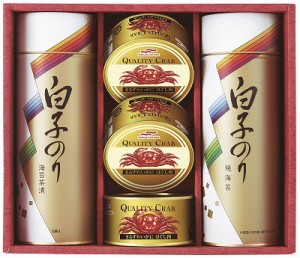 送料無料 送料込 白子のり のり・かに缶詰合せ SN-502E 食品 グルメ 内祝い お返し ギフトセット 出産内祝い 結婚内祝い プレゼント 香典