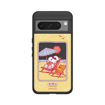 Pixel 8 Pro SolidSuit 黑 - Snoopy 史努比 - 曬太陽