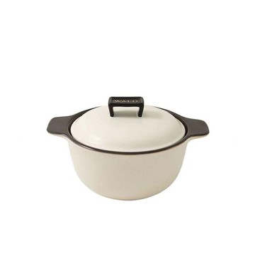 義大利 耐火泥陶鍋-20CM燉鍋(亞麻白)