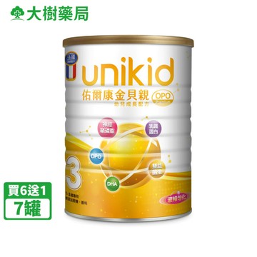 佑爾康金貝親 3號 OPO Premium 幼兒成長配方 850gx7罐 大樹