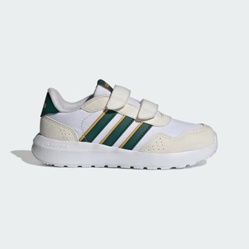 Adidas Run 60s CF C [IE6438] 中童 慢跑鞋 運動休閒鞋 魔鬼氈 舒適 米白 綠