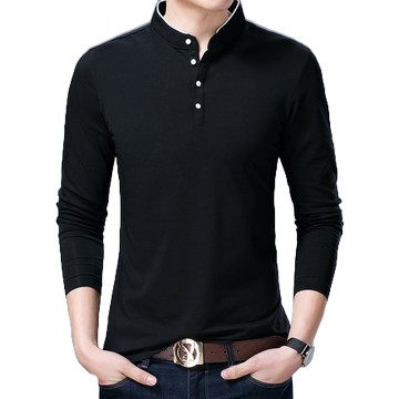 【AIOPESON】5色可選 長T 長袖T恤 立領商務長T 素T 純棉T恤 男生衣著 韓版修身 穿搭必備 學院風