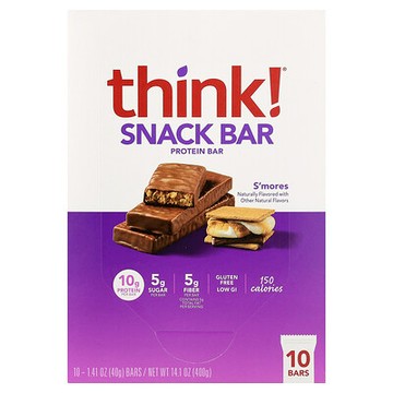 Think !, 蛋白棒，S'Mores，10 根，每根 1.41 盎司（40 克）