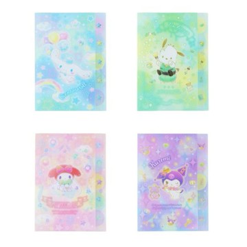 小禮堂 Sanrio 三麗鷗 A4 五層資料夾 (夢幻可愛款) 美樂蒂 酷洛米 大耳狗 帕恰狗