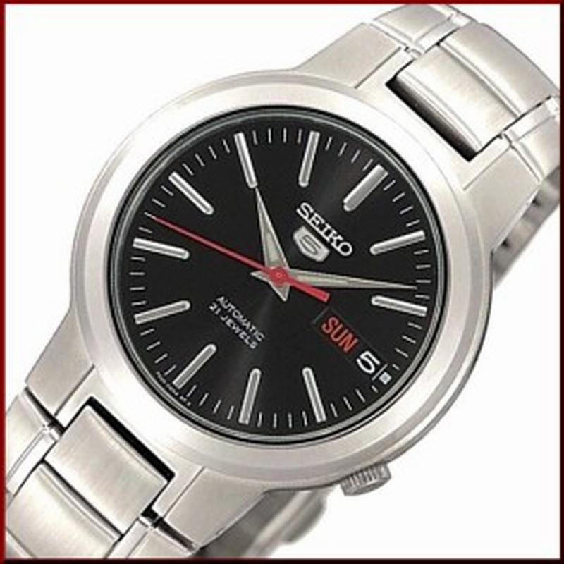 Seiko セイコー 自動巻 メンズ腕時計 Seiko5 セイコー5 メタルベルト ブラック文字盤 Snka07k1 海外モデル 通販 Lineポイント最大1 0 Get Lineショッピング