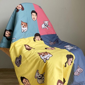 【客製化禮物】客製 插畫涼被/棉被(可以有四個圖案)