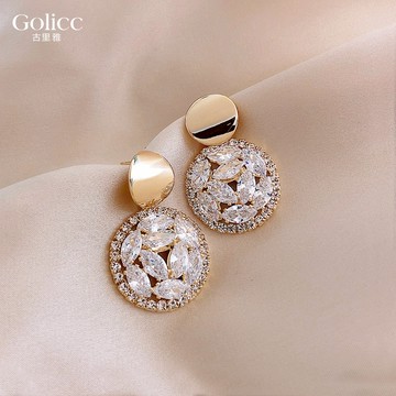 【Gulicc 】古莉可 耳環 璀璨圓形高級耳墜
