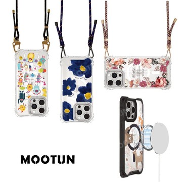 MOOTUN沐盾 |透明手機殼 磁吸手機殼 掛繩手機殼 防摔手機殼 手機掛繩iPhone 16 15 14 13 12