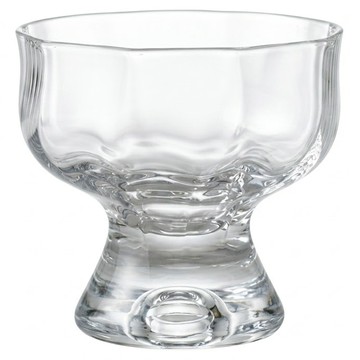 HIROTA GLASS 廣田硝子 昭和BYRON聖代杯 275ml  透明鼓花紋  1個