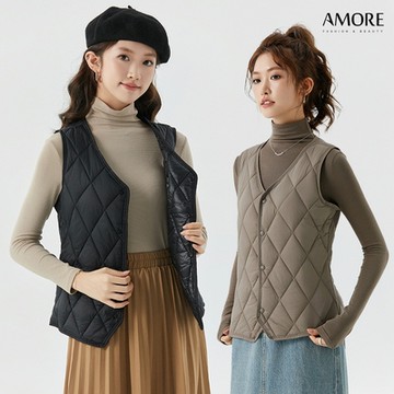 【Amore】 秋冬輕薄保暖短版無袖馬甲