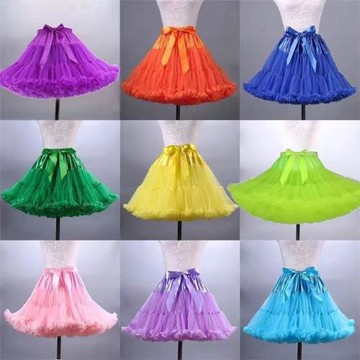 女團演出服裙子活動表演一路花開舞蹈服半袖彩色蓬蓬裙成人裙子