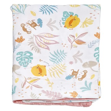 PiYOPiYO黃色小鴨涼感逗趣被  112 x 150cm  粉桔色