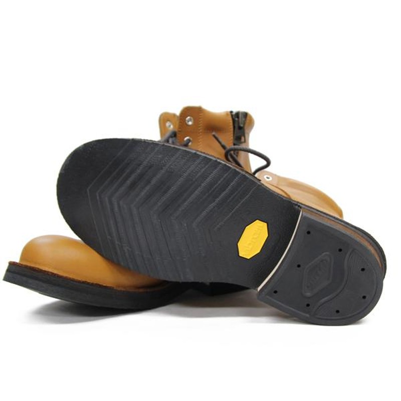 ポルトガル製 BEAMS 40 スエードサイドジップブーツ レザー キャメル