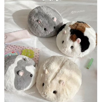 🐹WBP免運💛鼠餅屁墊抱枕 大號倉鼠抱枕靠枕 軟萌毛絨坐墊 玩具沙發客廳靠枕 加厚防滑坐墊 久坐屁墊 凳子餐椅墊 吊飾