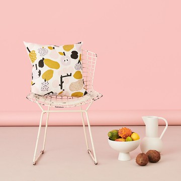 棉麻抱枕套 (橄欖綠果香樂園)