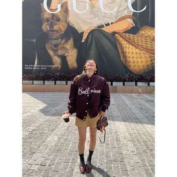 落落狷介 棒球服外套女2024年新款秋冬加厚短外套小個子chic外套