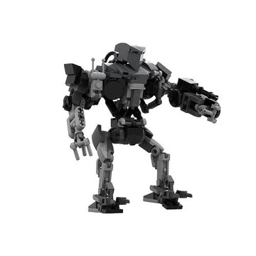 佳磚跨境積木玩具MOC-87785機械zhan警機甲高達小顆粒速賣通