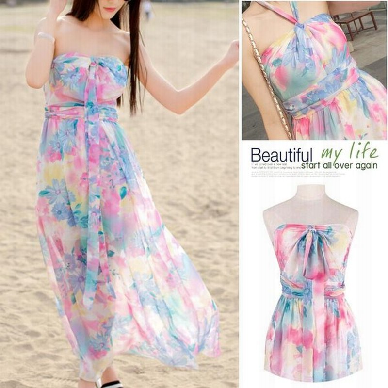 リゾート ワンピース リゾート マキシワンピース リゾート ファッション リゾート ワンピース ハワイ 沖縄 マキシワンピ シフォン ホルターネック 通販 Lineポイント最大get Lineショッピング