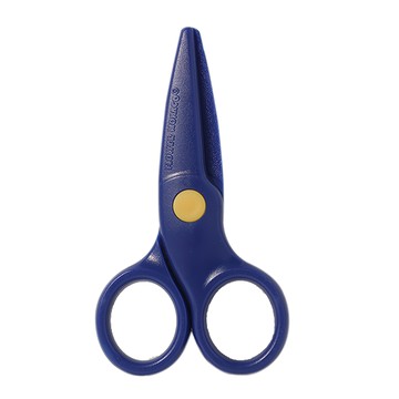 Floweronaco 兒童安全剪刀-藍 圓角安全設計 輕巧易握  1入