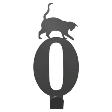 OPUS 東齊金工 無痕壁飾掛勾  當貓咪遇上數字0 黑色  1個