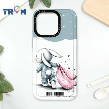 TRON iPhone 16 Pro 小動物的小被被 防摔太空載具殼 透白 軟硬 手機殼