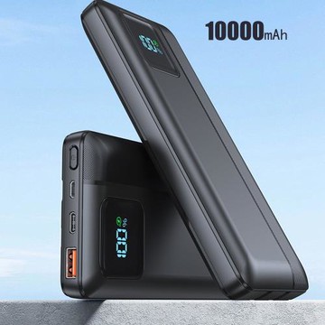 跨境自帶線大容量充電寶數顯快充便攜移動電源40000mAh PowerBank