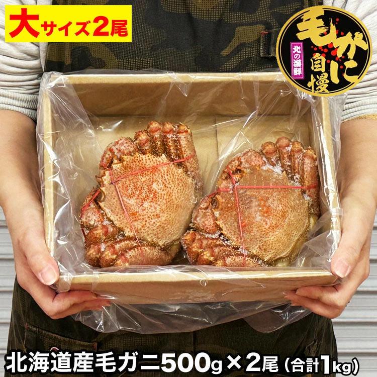 函館浜茹で毛ガニ500g - 食品