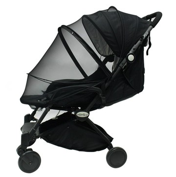 拉鍊式嬰兒車蚊帳  1個  黑色