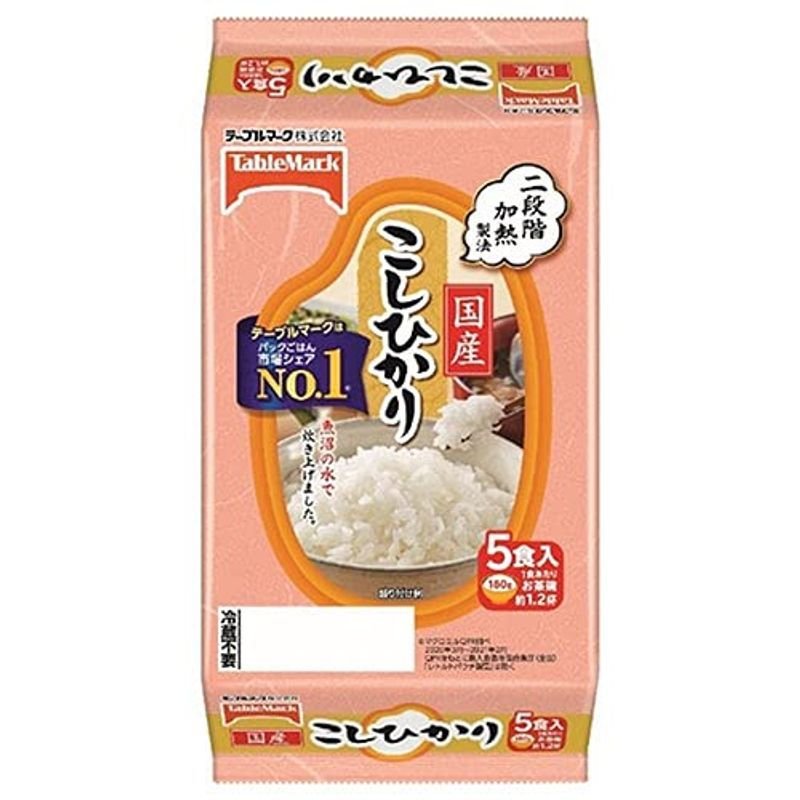 テーブルマーク 国産こしひかり 180g×5食