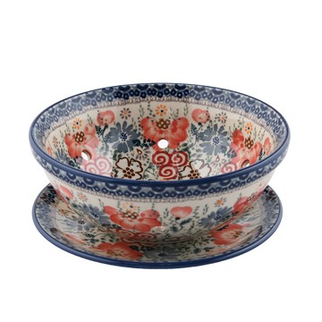 陶瓷碗/骨瓷碗 波蘭陶 瑰麗逸采系列 瀝水籃 17cm 波蘭手工製
