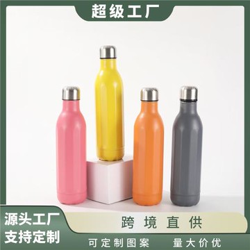 新款大容量304不銹鋼小口瓶保溫杯時尚便攜創意可樂瓶便攜真空