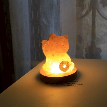 【Blissful 幸福寶盒】天然水晶招財貓-『聖誕節禮物/耶誕禮物/交換禮物/小夜燈/招財進寶/天蠍座生日禮物/開店禮物』