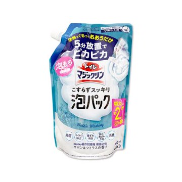 日本KAO花王-免刷5分放置高吸附去污馬桶泡沫清潔補充包660ml/袋(內壁除黑垢黃漬,弱鹼性泡泡芳香潔廁)