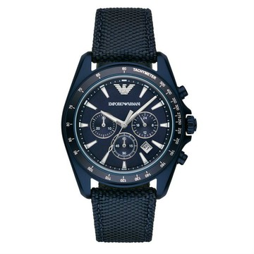 EMPORIO ARMANI亞曼尼 AR6132 極限運動時尚計時腕錶/藍面44mm｜樂天領券現折★全館特惠中★指定刷卡回饋10%